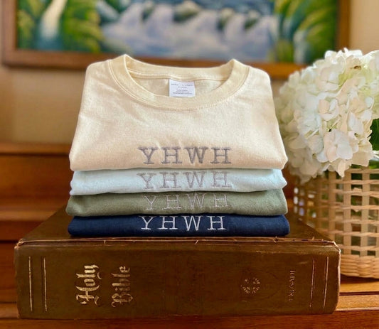 YHWH | Embroidered Organic Cotton Tee