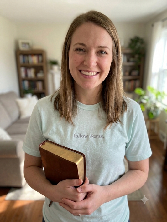 Follow Jesus | Embroidered Organic Cotton Tee